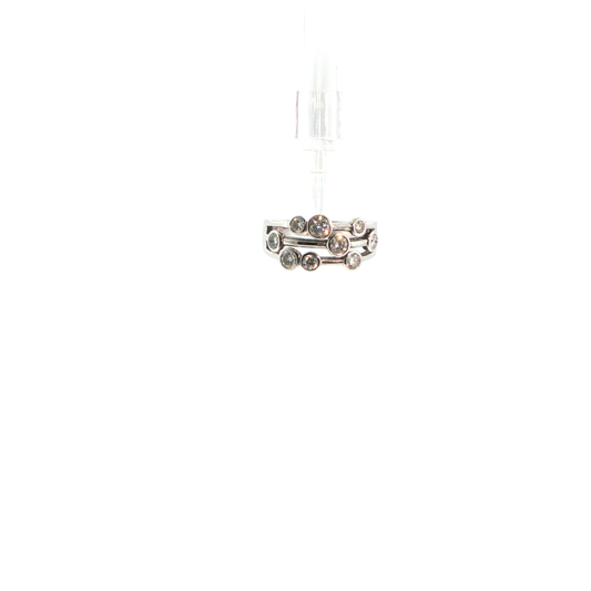 18ct White gold Diamond Bubble Raindance Ring
