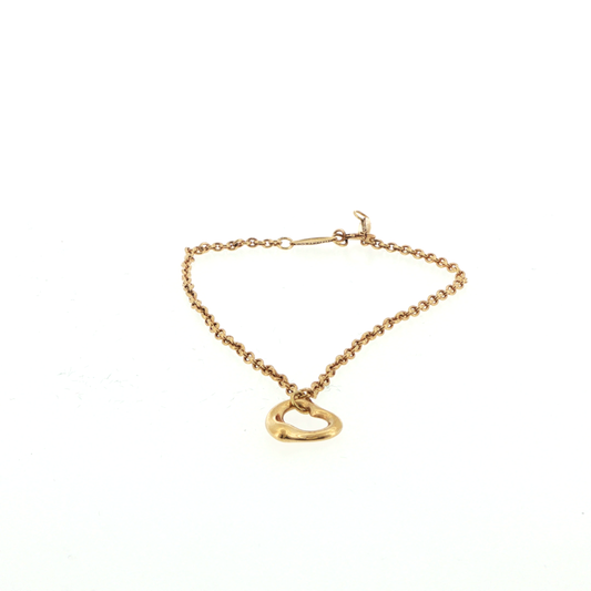 Tiffany & Co. Elsa Peretti Open Heart 18ct Yellow Gold Bracelet