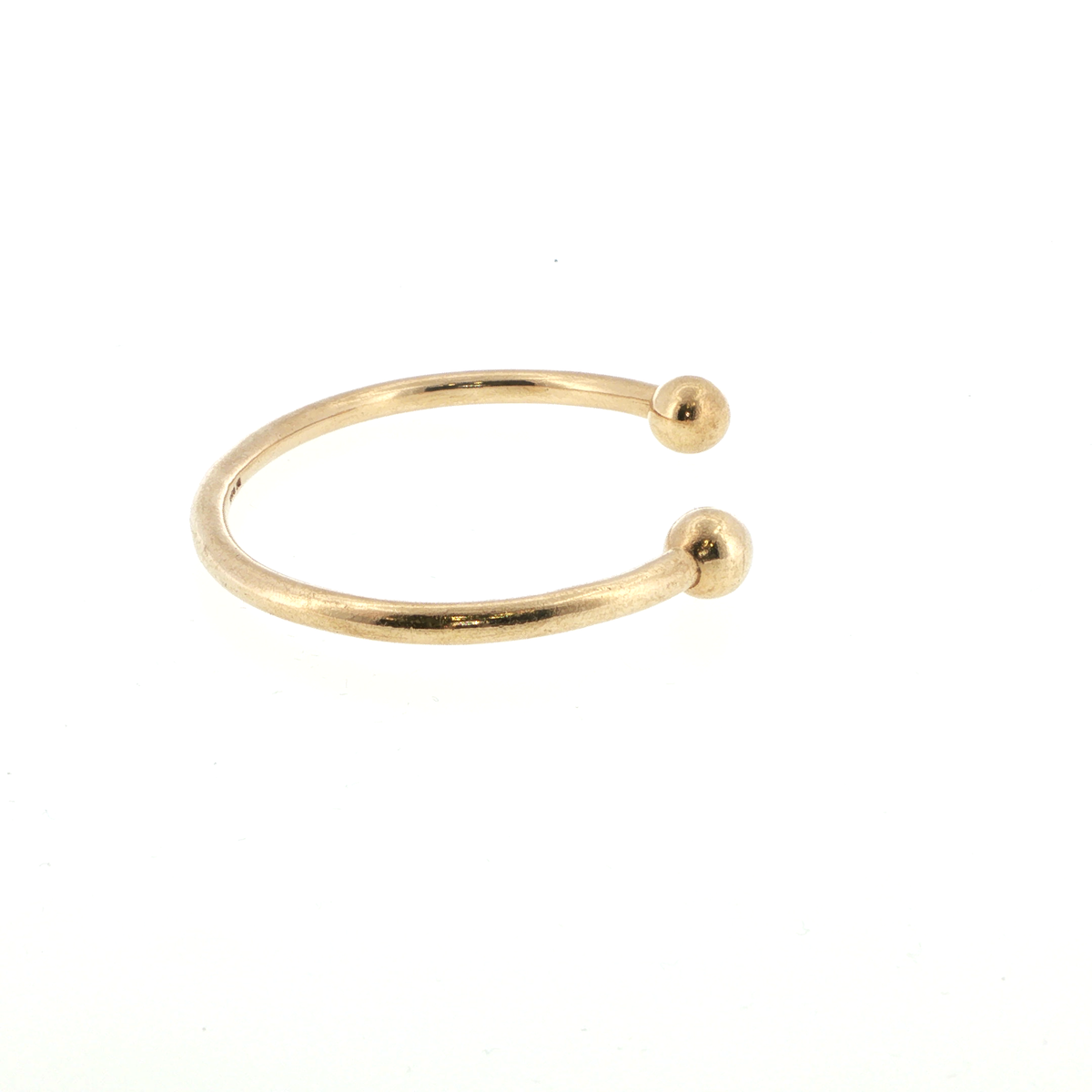 9ct Yellow Gold Open Torque Bangle with Ball Ends