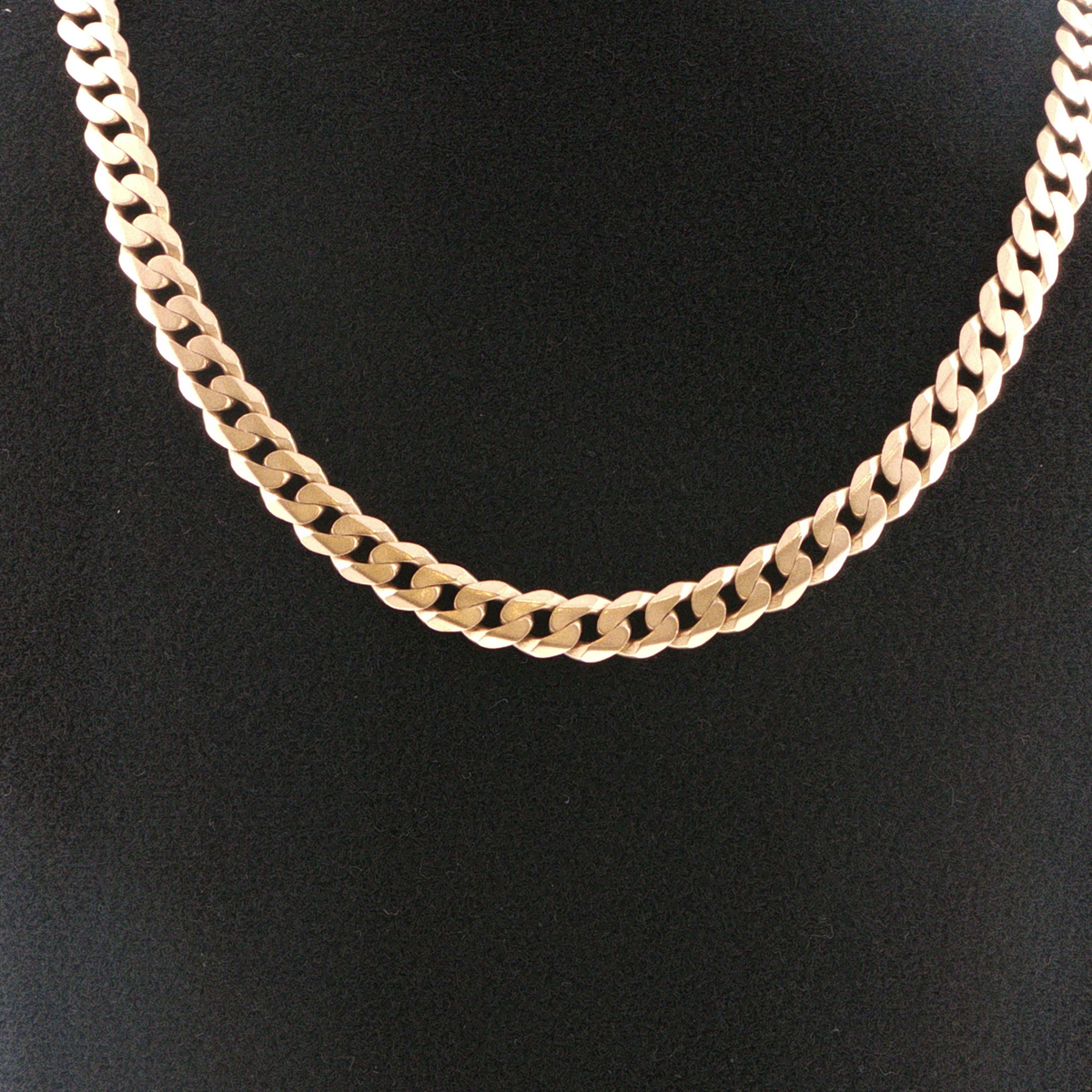 Yellow Gold Heavy Curb Chain Necklace – 30 Inches