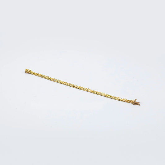 14k Yellow Gold Nugget Bracelet | 7"