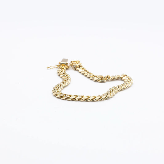 9k Yellow Gold Cuban Link Bracelet | 9"