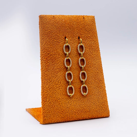 18k Yellow Gold Diamond Drop Earrings | 0.2ct