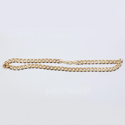 9k Yellow Gold Curb Chain | "28"