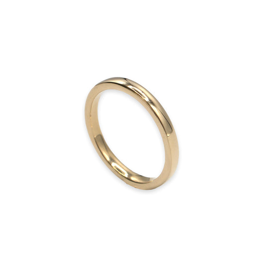 18ct yellow gold wedding ring, UK size O