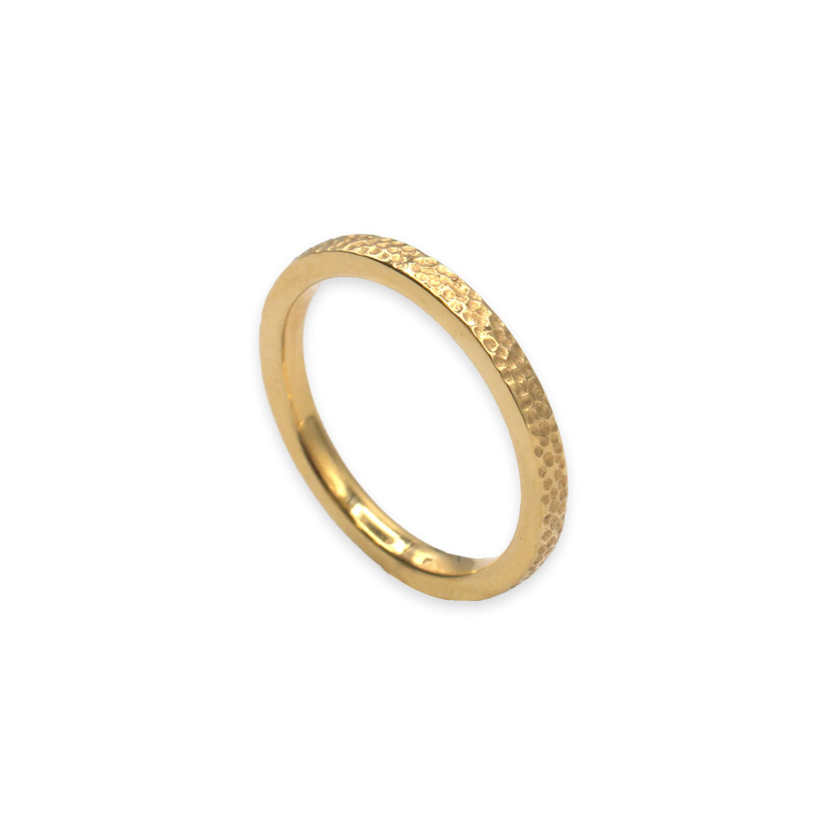 18ct Gold Textured Wedding Ring – Size M½