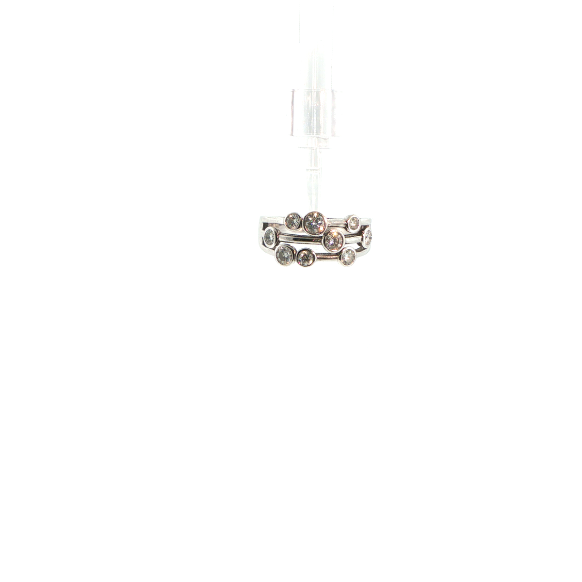 18ct White gold Diamond Bubble Raindance Ring