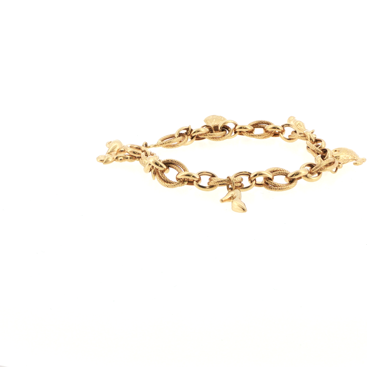 18ct Yellow Gold Multi-Link Charm Bracelet – 15.5g