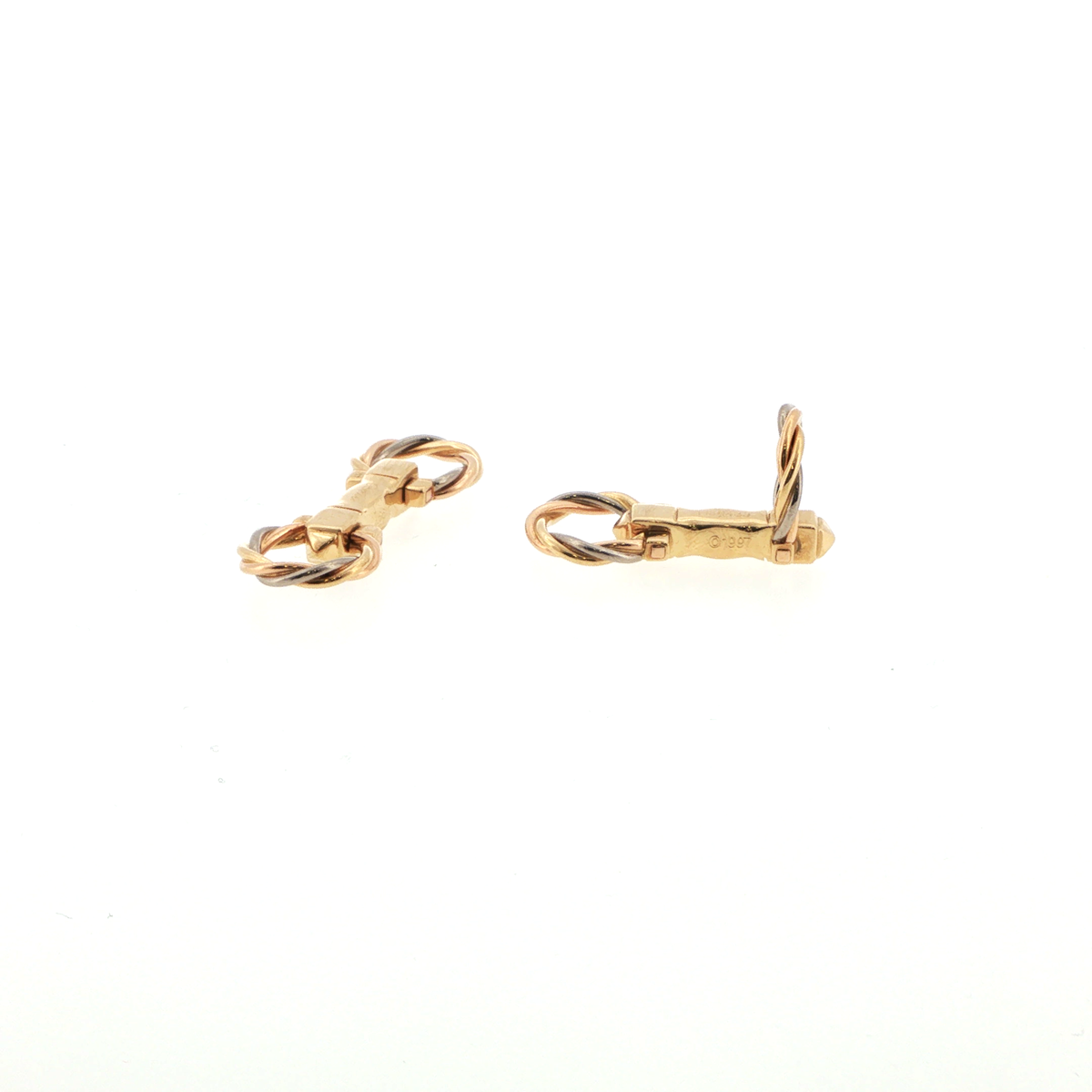 Vintage 1997 Cartier 18ct Two-Tone Gold Cufflinks