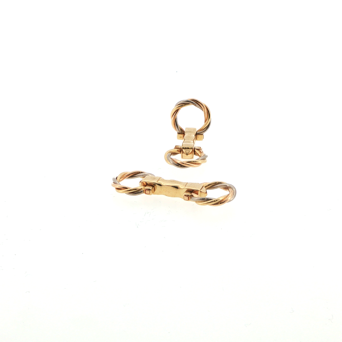 Vintage 1997 Cartier 18ct Two-Tone Gold Cufflinks