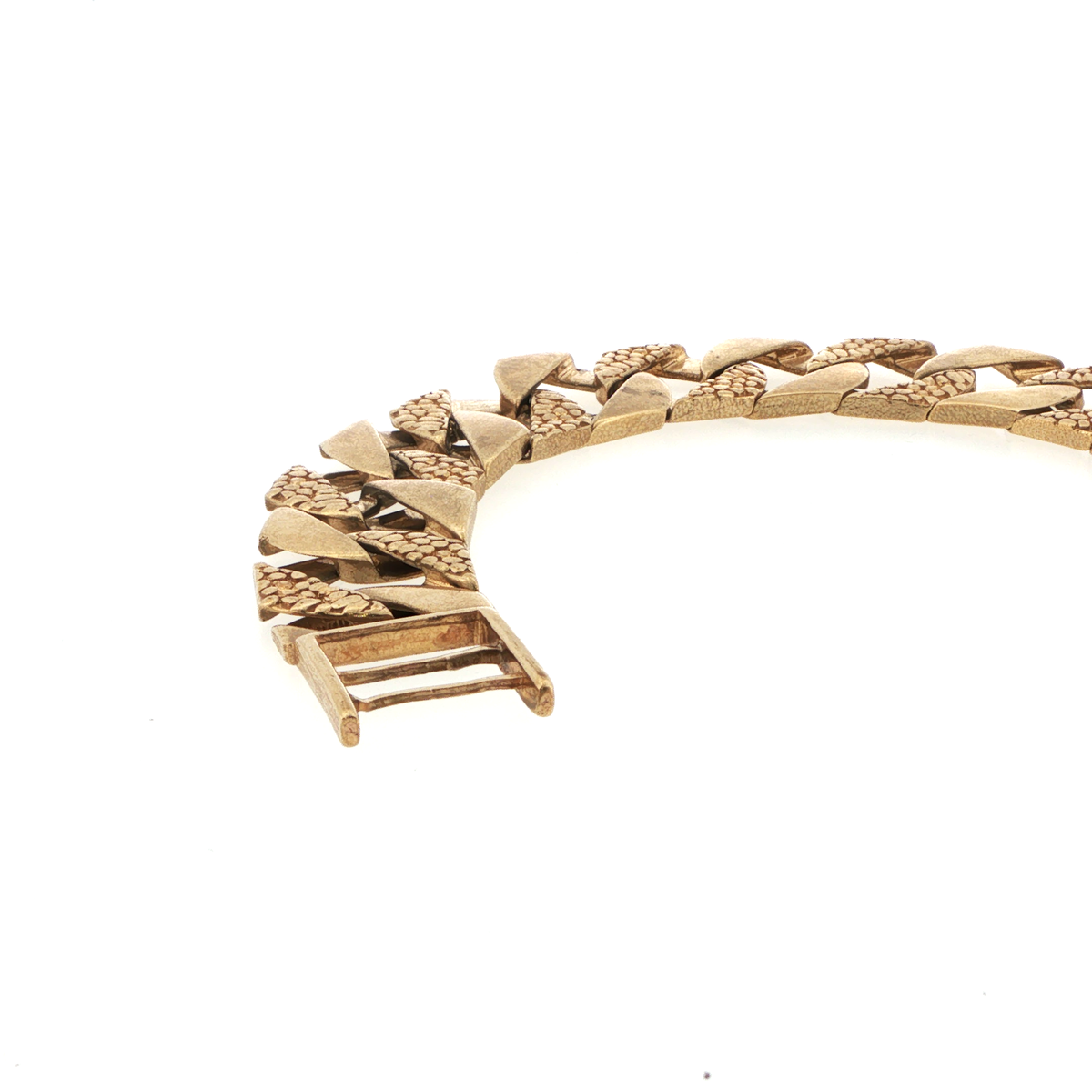 9ct Yellow Gold Diamond Cut Chaps Bracelet