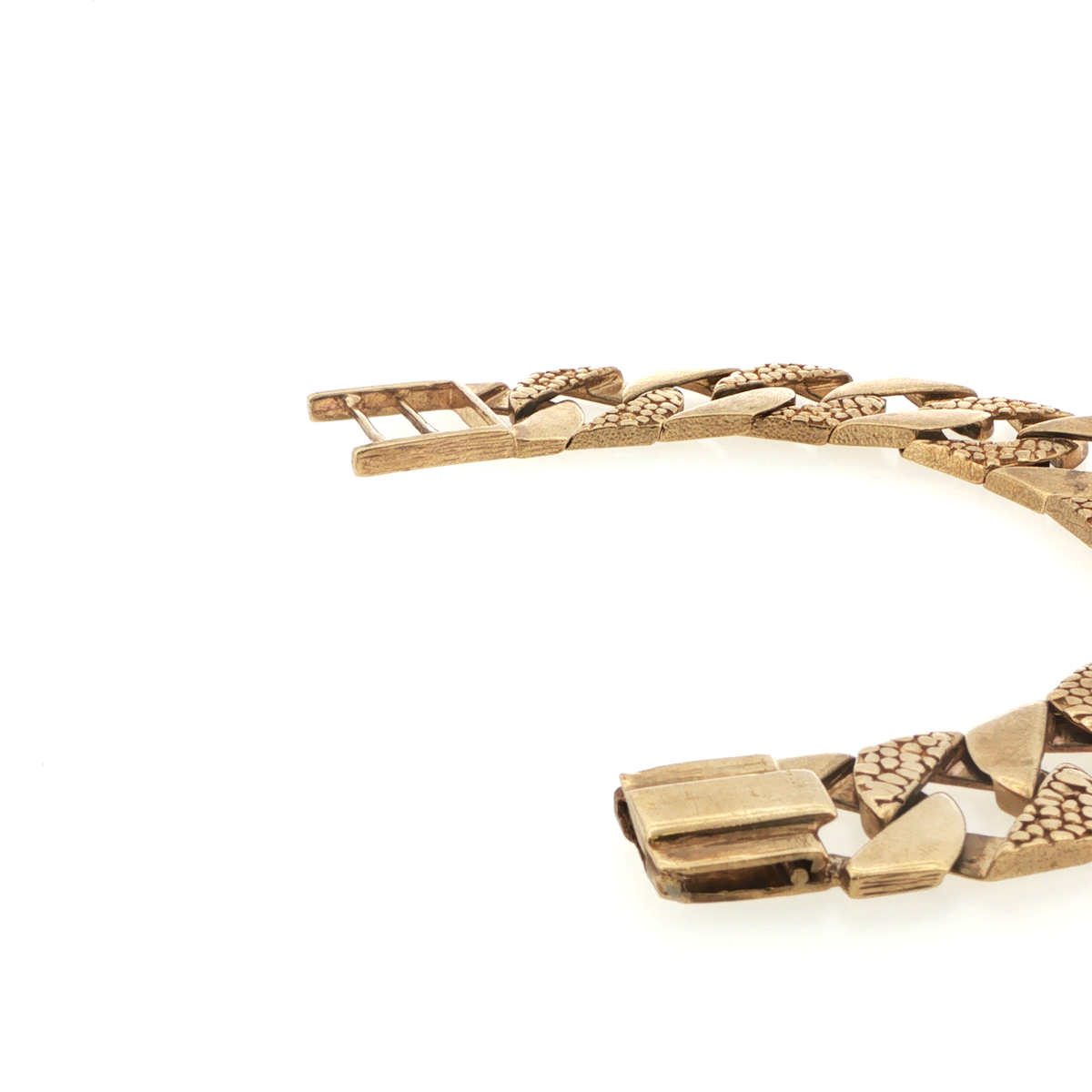 9ct Yellow Gold Diamond Cut Chaps Bracelet
