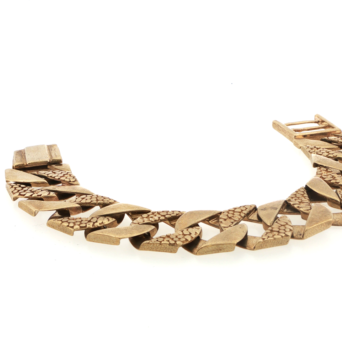 9ct Yellow Gold Diamond Cut Chaps Bracelet