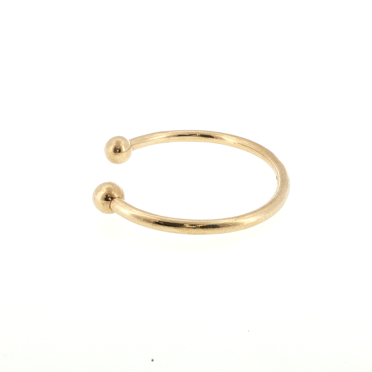 9ct Yellow Gold Open Torque Bangle with Ball Ends