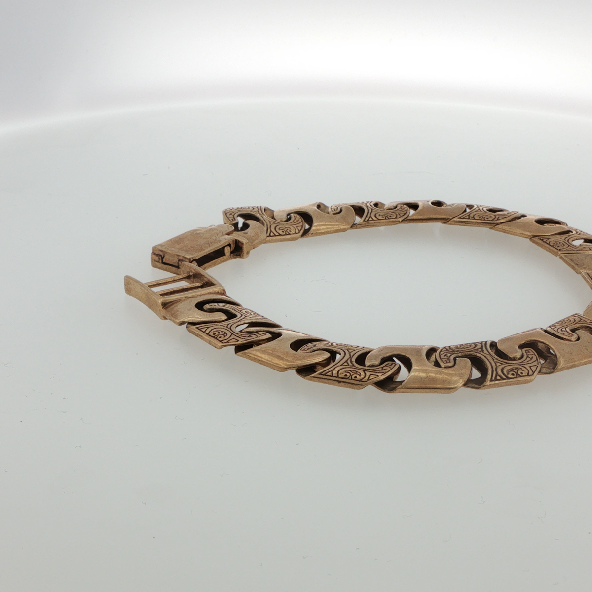 9ct Yellow Gold Ornate Link Bracelet