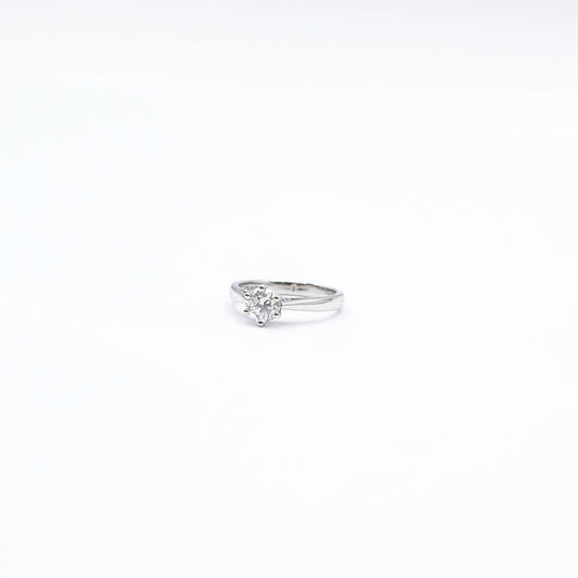 950 Platinum Round Diamond 6 Claw, Solitaire Ring | Size J