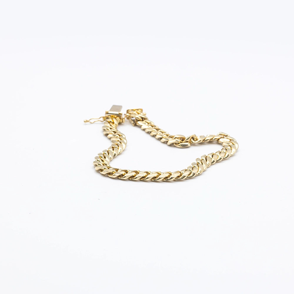 9k Yellow Gold Cuban Link Bracelet | 9"