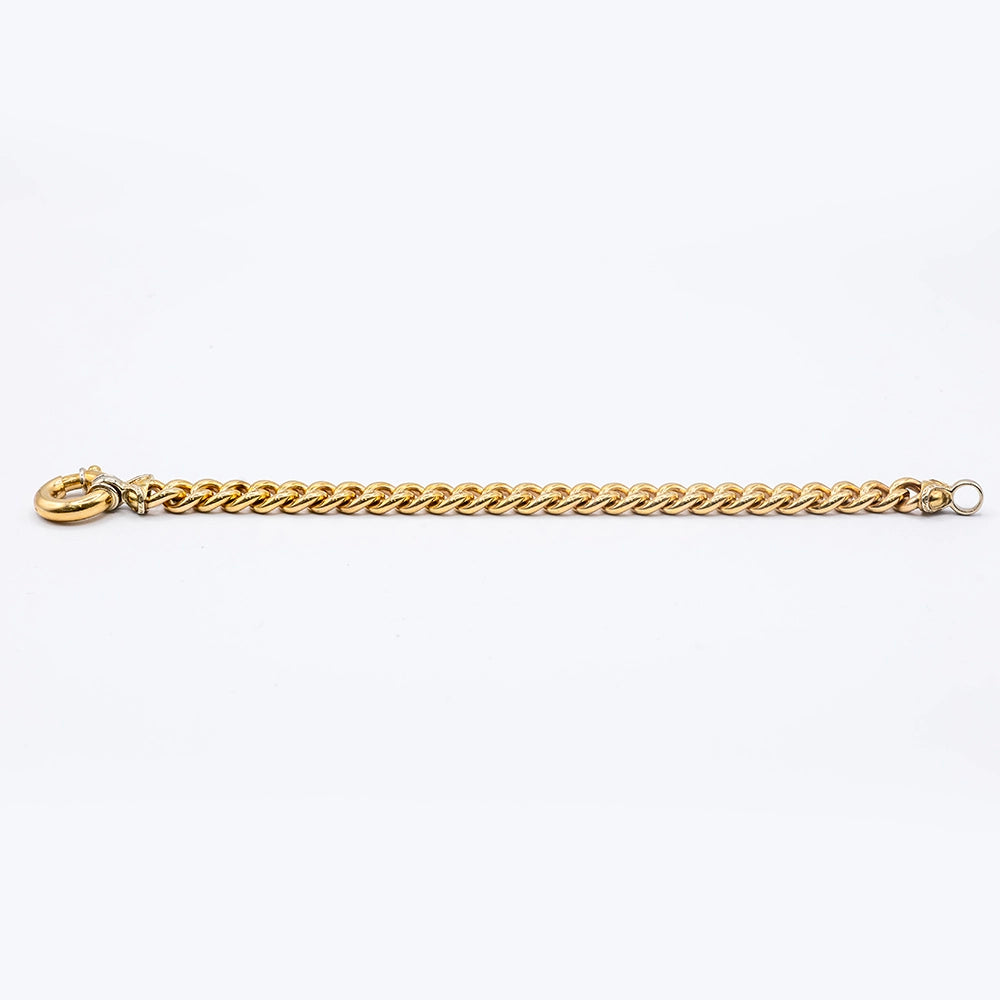 9k Yellow Gold Curb Chain Bracelet | 8"
