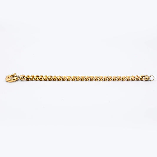 9k Yellow Gold Curb Chain Bracelet | 8"