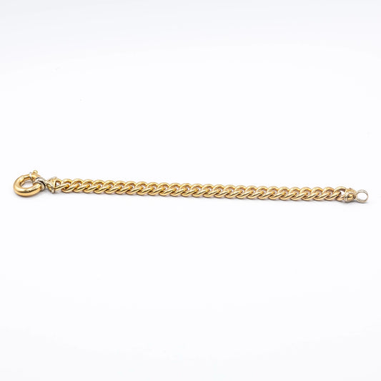 9k Yellow Gold Curb Chain Bracelet | 8"