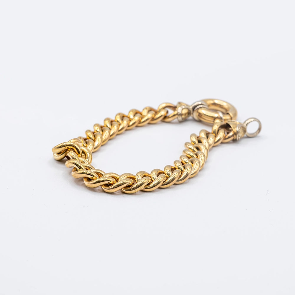 9k Yellow Gold Curb Chain Bracelet | 8"