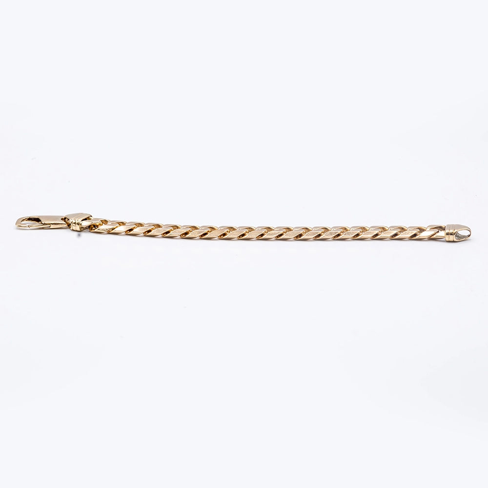 9k Yellow Gold Curb Chain Bracelet | 7"