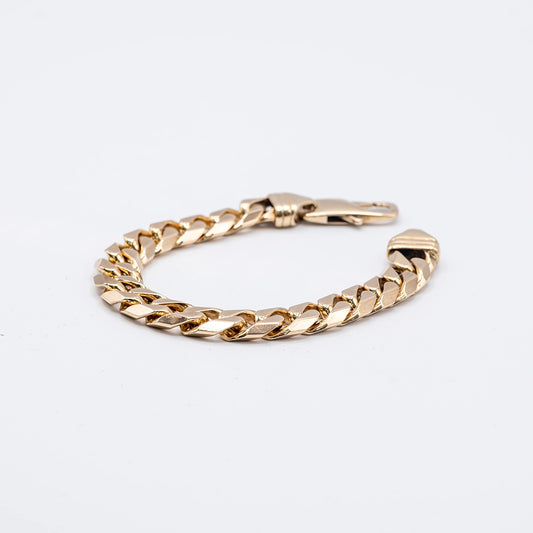 9k Yellow Gold Curb Chain Bracelet | 7"