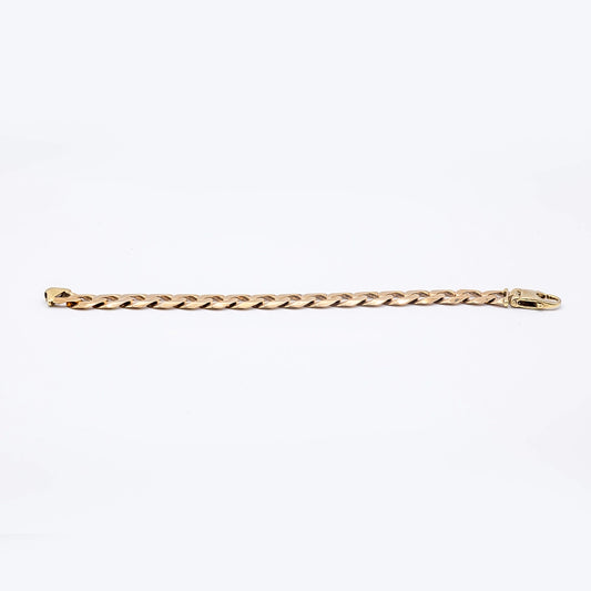 9k Yellow Gold Curb Chain Bracelet | 9.5"