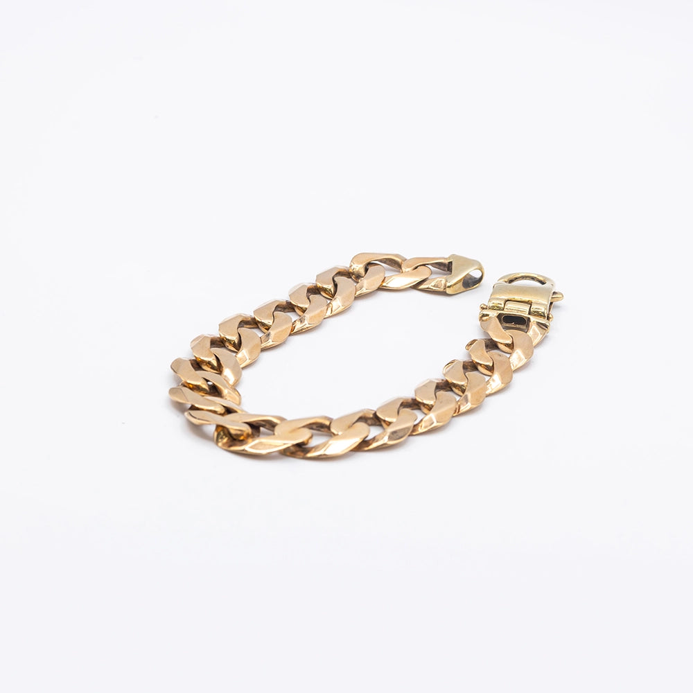 9k Yellow Gold Curb Chain Bracelet | 9.5"