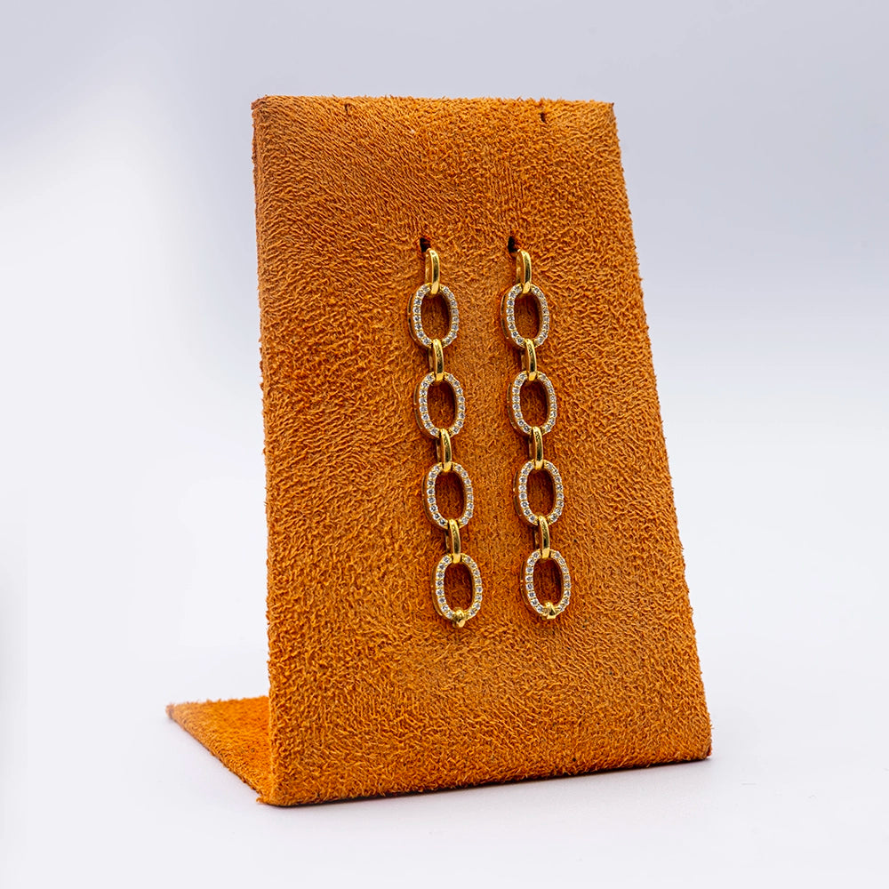 18k Yellow Gold Diamond Drop Earrings | 0.2ct