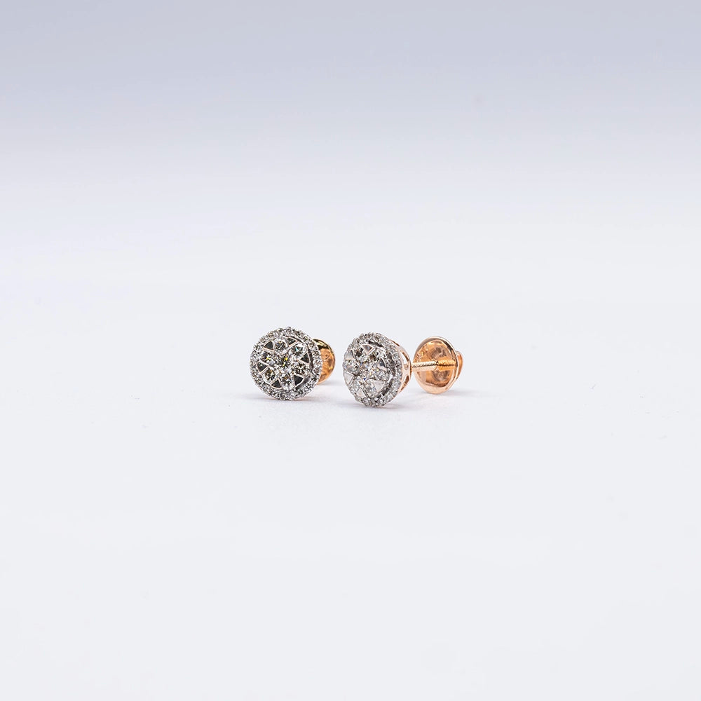 14k Yellow Gold Diamond Stud Earrings | 0.62ct