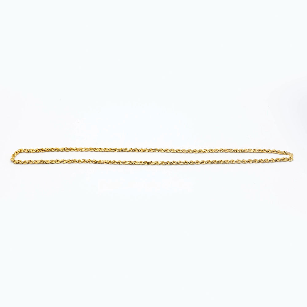 9k Yellow Gold Rope Chain | 24"