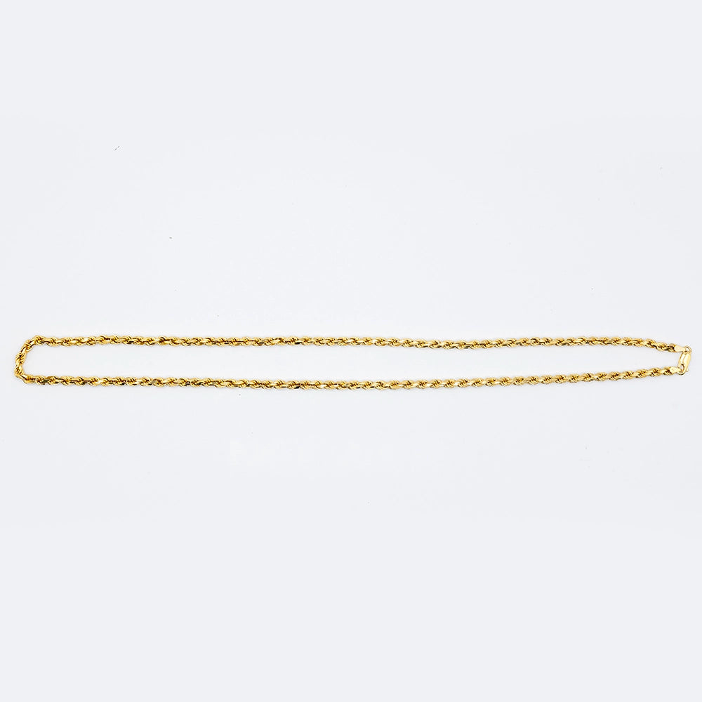 9k Yellow Gold Rope Chain | 24"