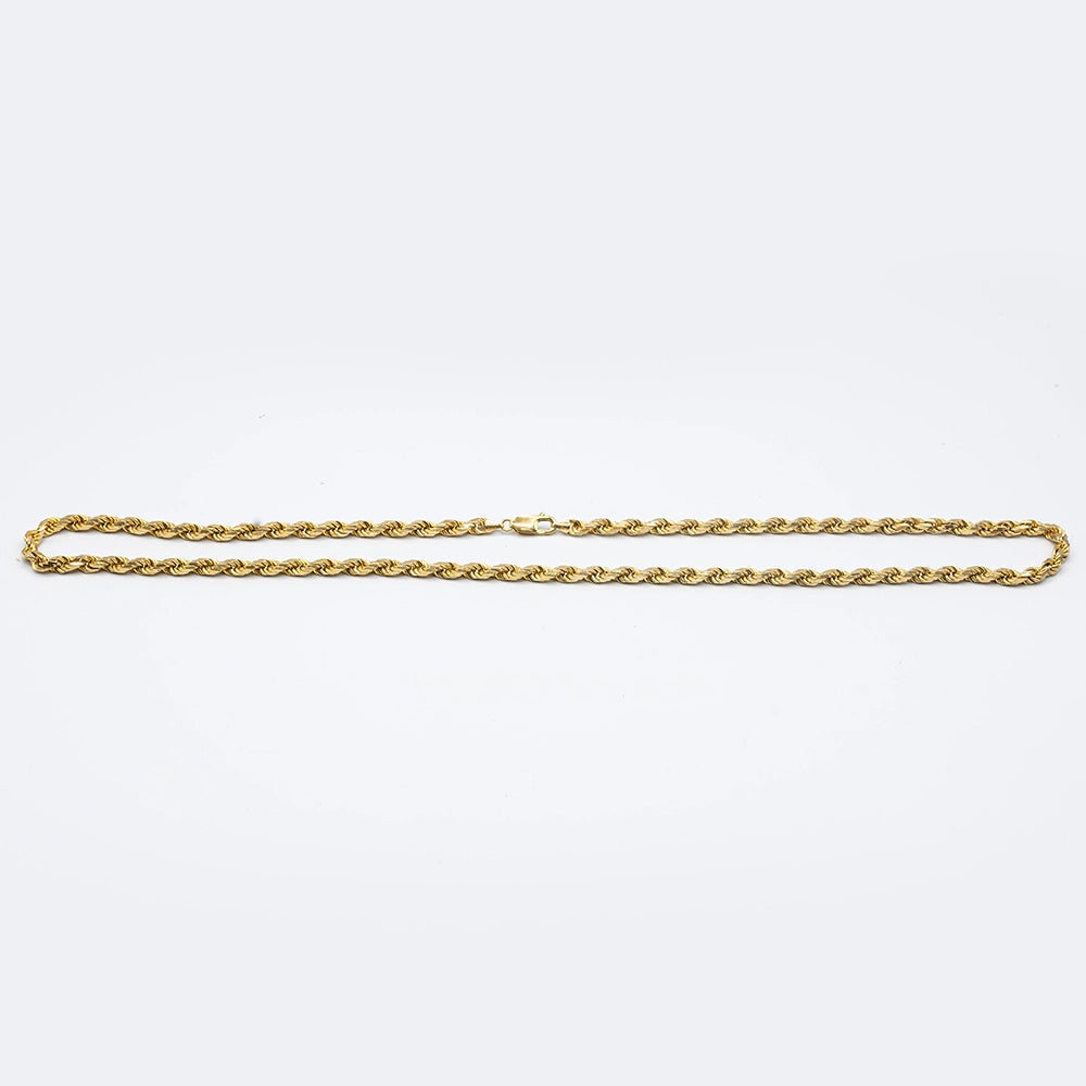 9k Yellow Gold Rope Chain | 28"