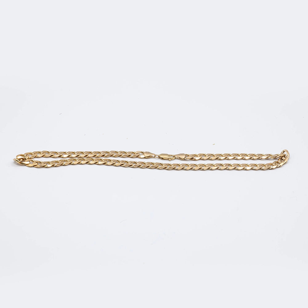 9k Yellow Gold Curb Chain | "28"