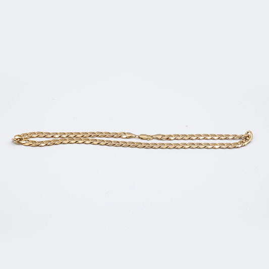 9k Yellow Gold Curb Chain | "28"