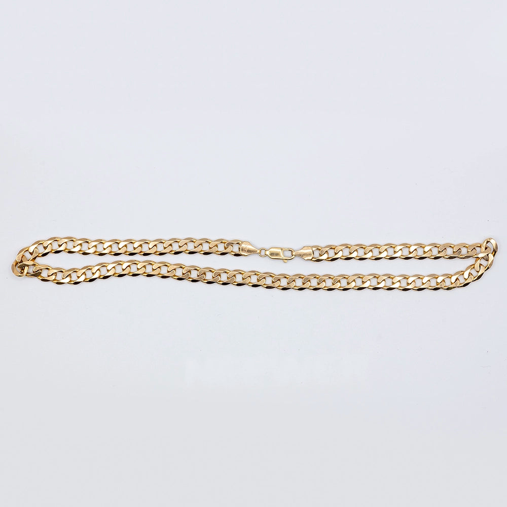 9k Yellow Gold Curb Chain | "28"