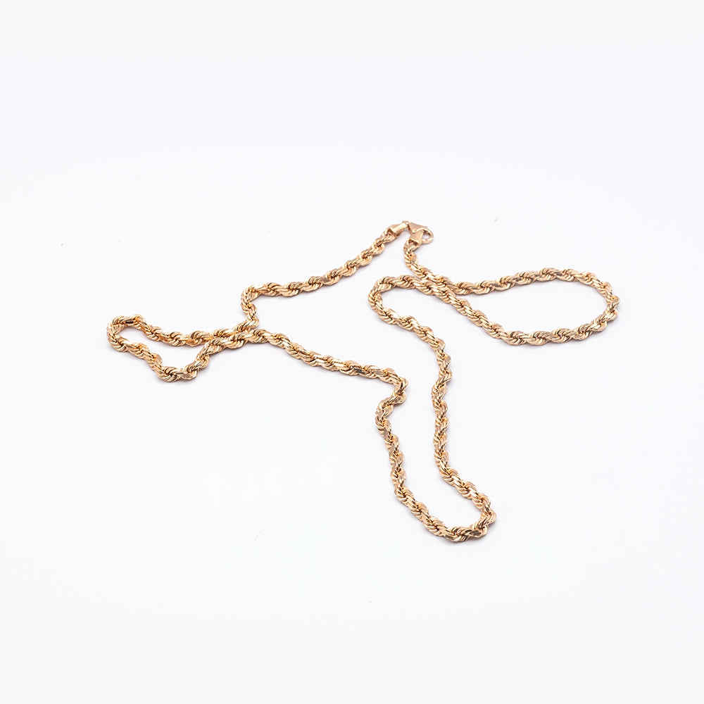 9k Rose Gold Rope Chain | 24"