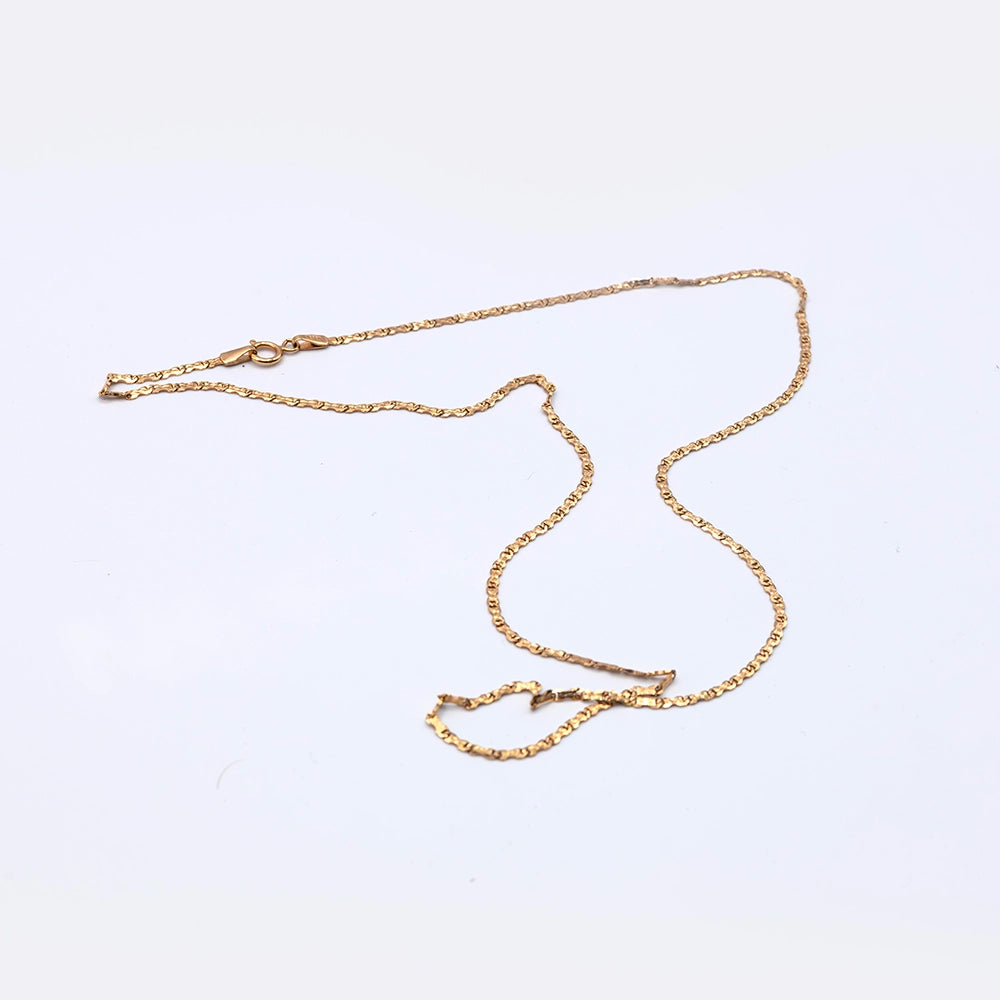 14k Rose Gold Bar Chain | 20"