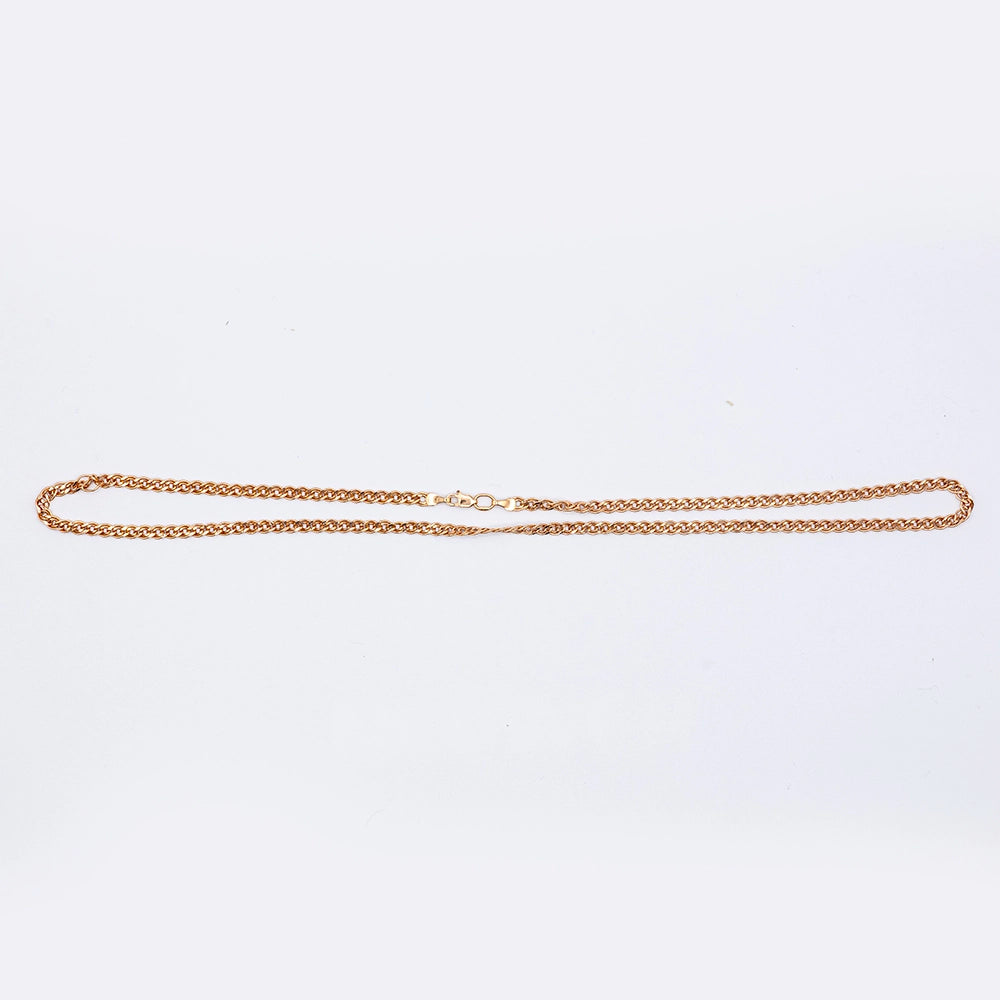 14k Rose Gold Curb Chain | 20"