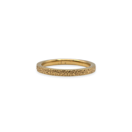 18ct Gold Textured Wedding Ring – Size M½