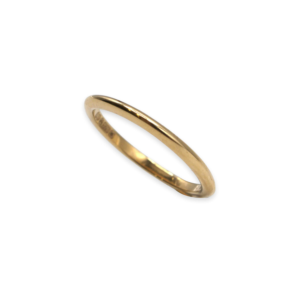 18ct Yellow Gold Wedding Ring – Size F