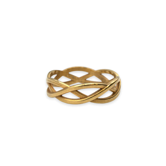 18ct gold ring, UK size L