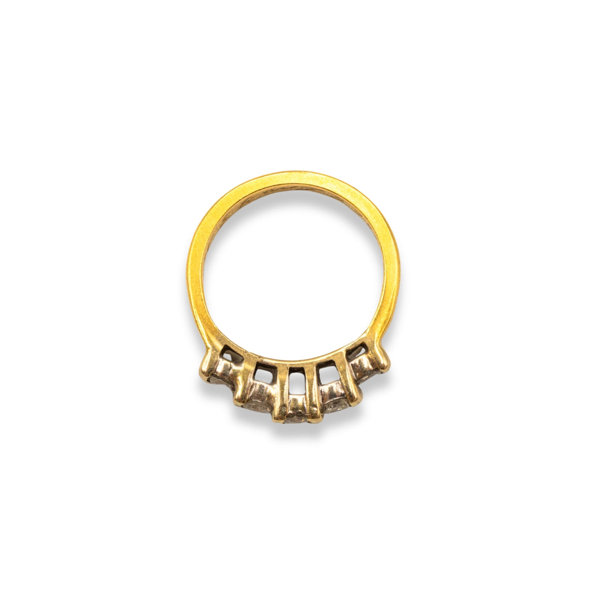 5 Stone Diamond Yellow Gold Pre-Owned Ring