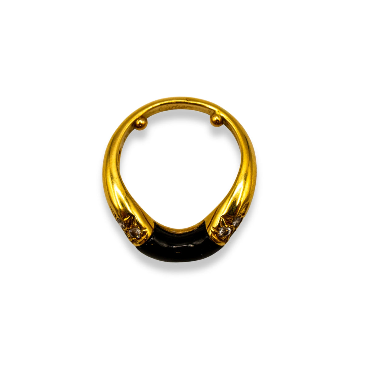 Diamond Yellow Gold Curved Band Pre-Owned Ring