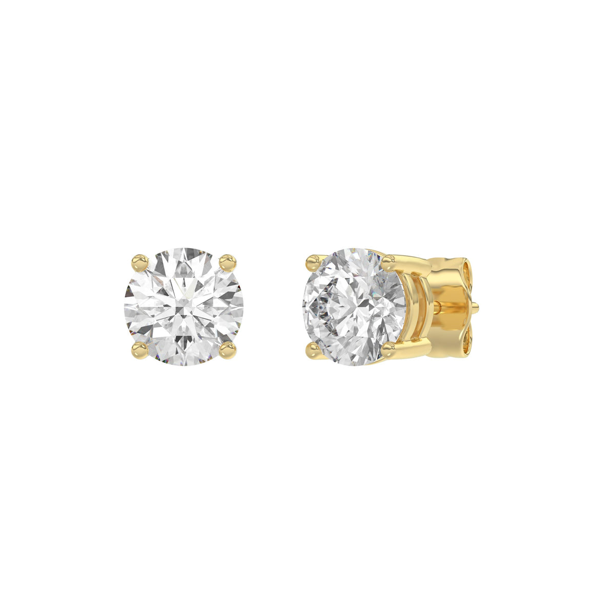 14K Yellow Gold, angled view
