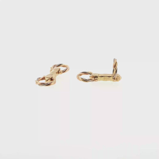 Vintage 1997 Cartier 18ct Two-Tone Gold Cufflinks