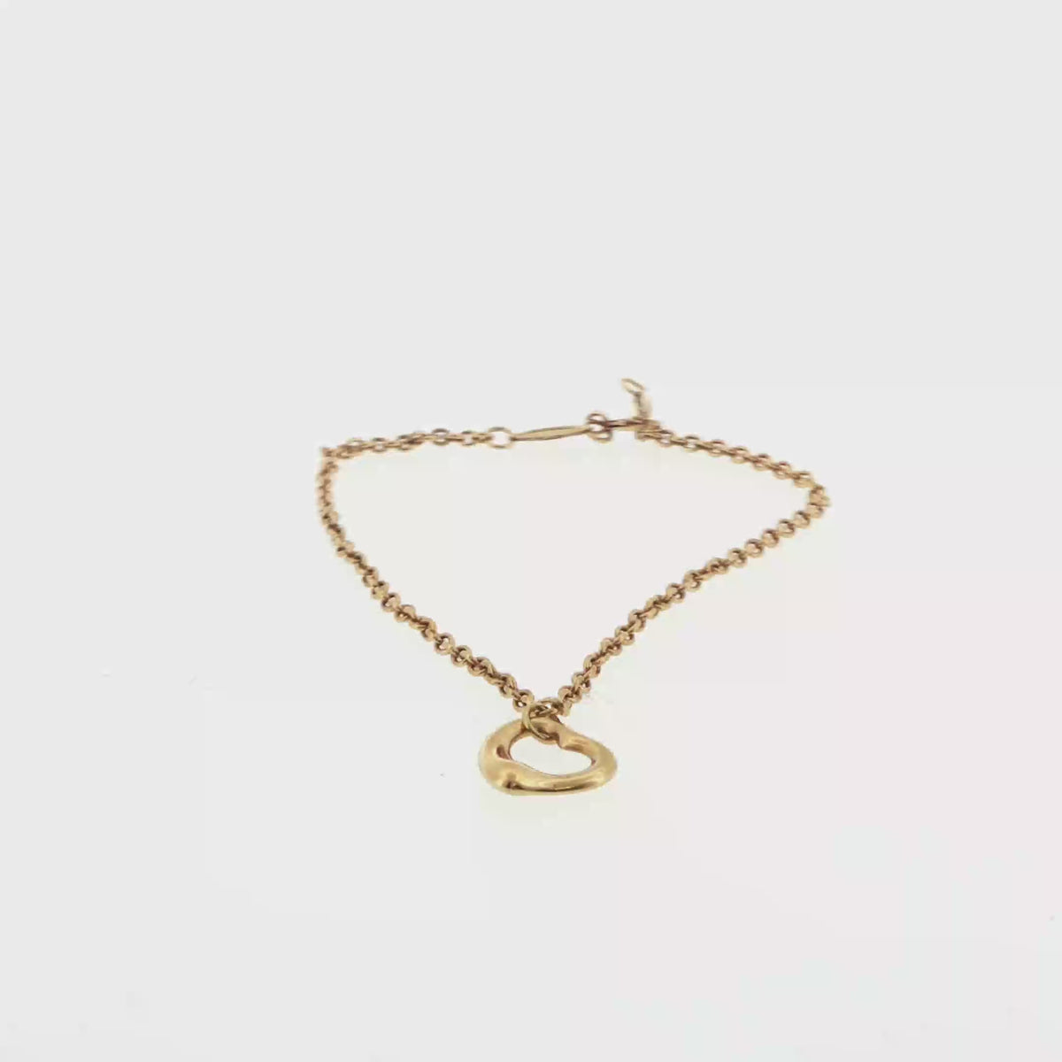 Tiffany & Co. Elsa Peretti Open Heart 18ct Yellow Gold Bracelet